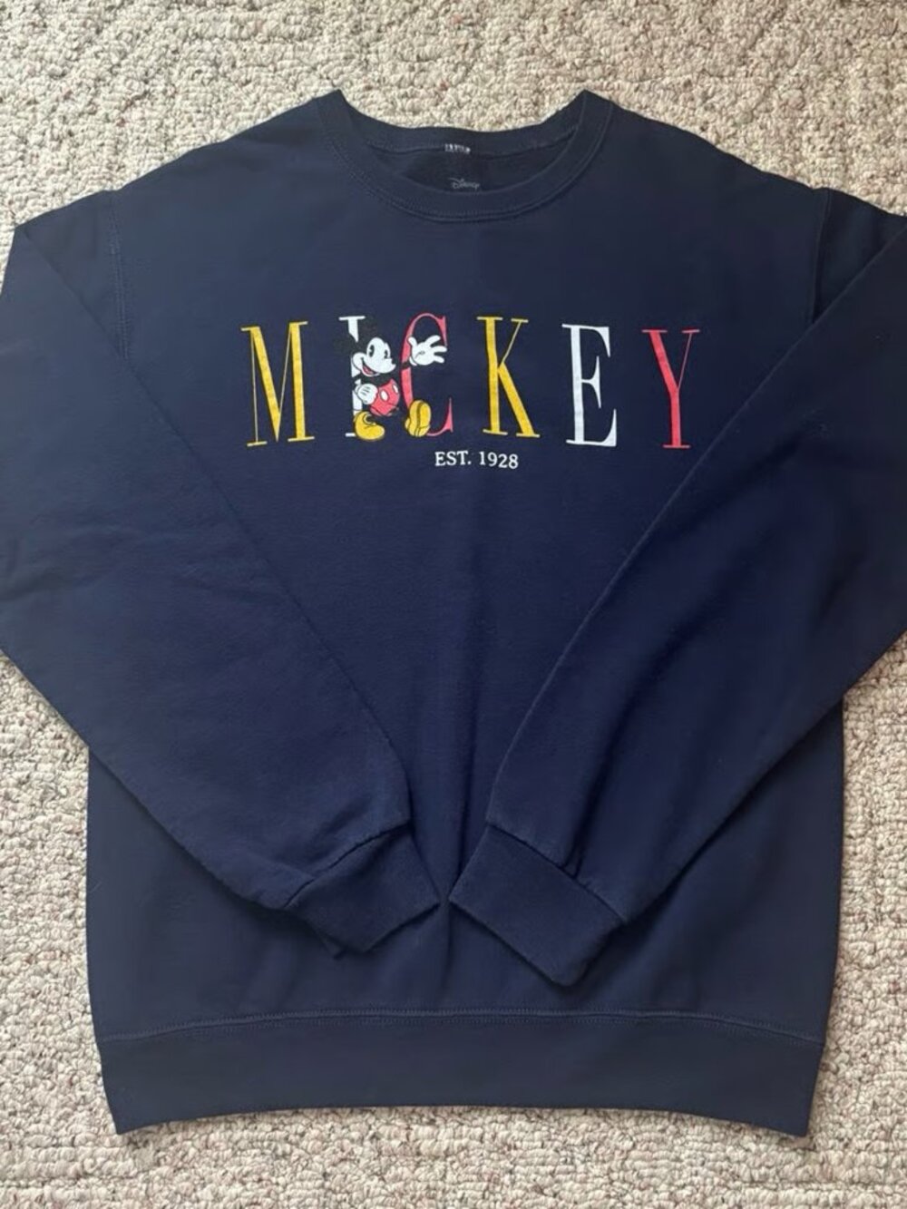 Mickey Mouse Crewneck Sweatshirt | Classic Disney Graphic Pullover